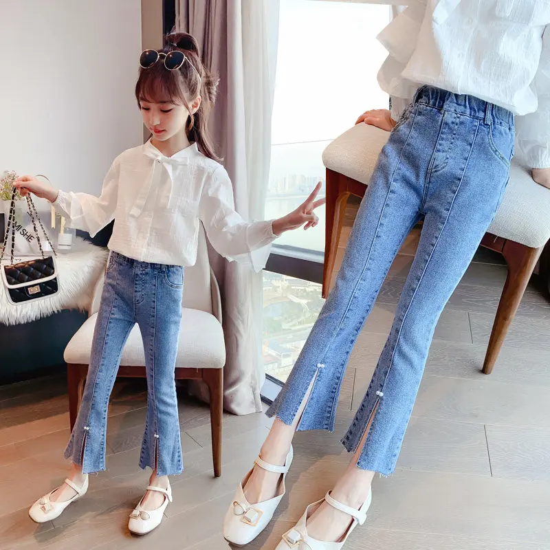 2021 Spring Teens Girls Denim Flare 