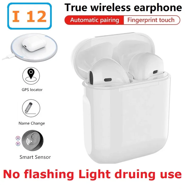 Photo Product I12 Original TWS In ear Blutooth Earphones Wireless Sport Headset Stereo earbuds Headphones fone de ouvido auriculares PK i9000