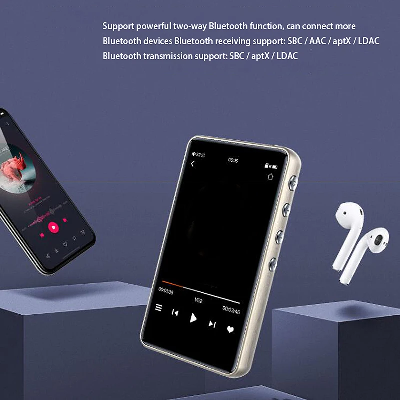 1700MAH 3.0 Inch Bluetooth Mp3 Music Player HiFi