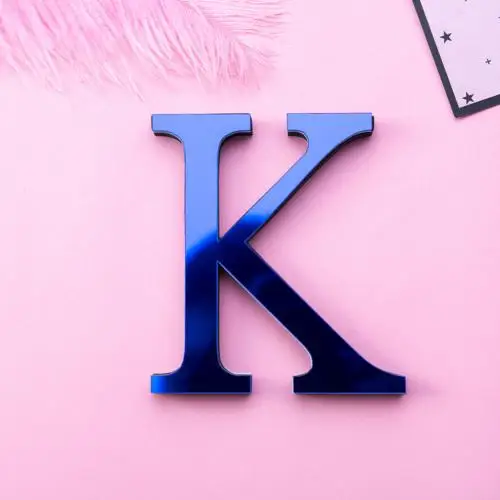 K Горячая Распродажа, A-Z для защиты окружающей среды, акриловые зеркальные наклейки на стену, декоративные наклейки для дома, акриловая Кофейня - Цвет: K