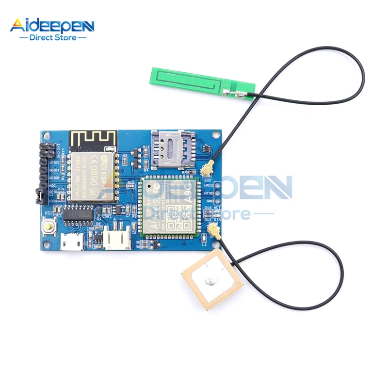 ESP8266 ESP-12S A9G GSM GPRS+ gps IOT Node V1.0 модуль IOT макетная плата с активной gps антенной WiFi сотовая связь gps отслеживание