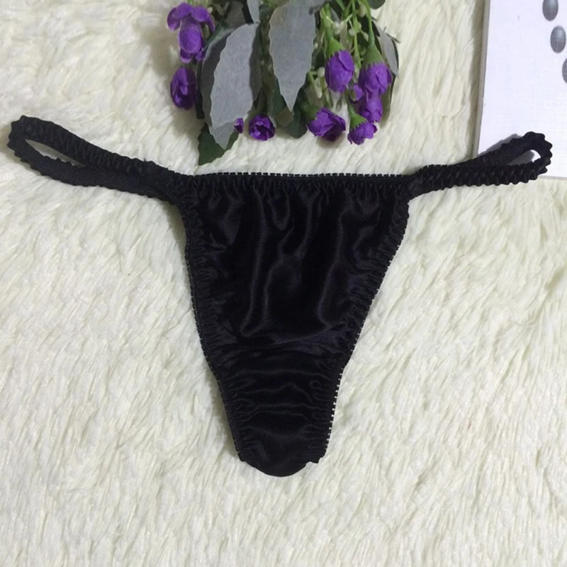 

Women's Panties Ladies Underwear Solid Underpants Sissy Low Waist Thongs Plus Size G-String