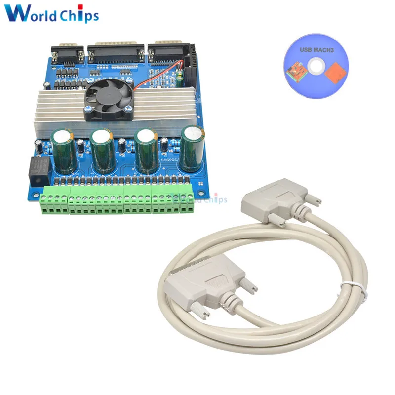 TB6560 DC 12-36V 3A 4 Axis Stepper Motor Driver Controller Board CNC DC Motor Drive With Fan For Unipolar Bipolar Stepper Motor