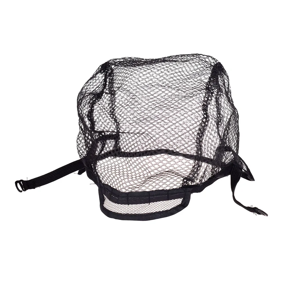 

1Pc Simple Fashion Black Colors Nylon Hairnets Adjustable Straps Black Stretch Weaving Cap Invisible Soft Elastic Lines Hair Net