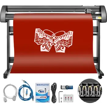 

53 Inch Vinyl Cutter Machine Vinly Sign Cutting Plotter Starter Bundle Kit Software