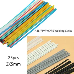 Tiges à souder en plastique ABS/PP/PVC/PE, longueur 200mm, 2x5mm, 25 pièces 