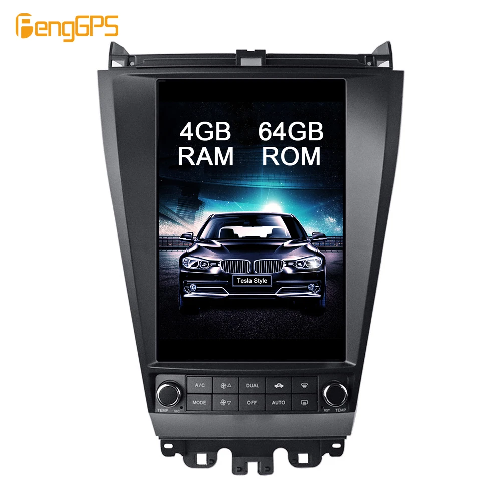 

4+64G 6Core Android 8.1 GPS Navigation for Honda Accord 2003-2007 Car Stereo Audio Player 1920*1080 12.1" Vertical Screen Unit