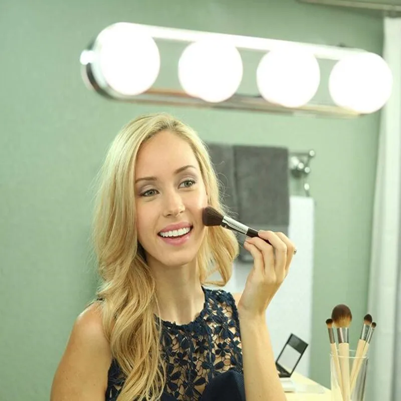 

Makeup Vanity Cabinet Mirror Lights Make Up Light Super Bright 4 Led Bulbs Portable Battery Powered Lamp Cosmetic Mirror Light