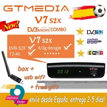 Completo hd gtmedia v7 s2x receptor de satélite DVB-S2 decodificador + usb wifi atualização por gtmedia v7s hd gtmedia v7s2x receptor nenhum aplicativo