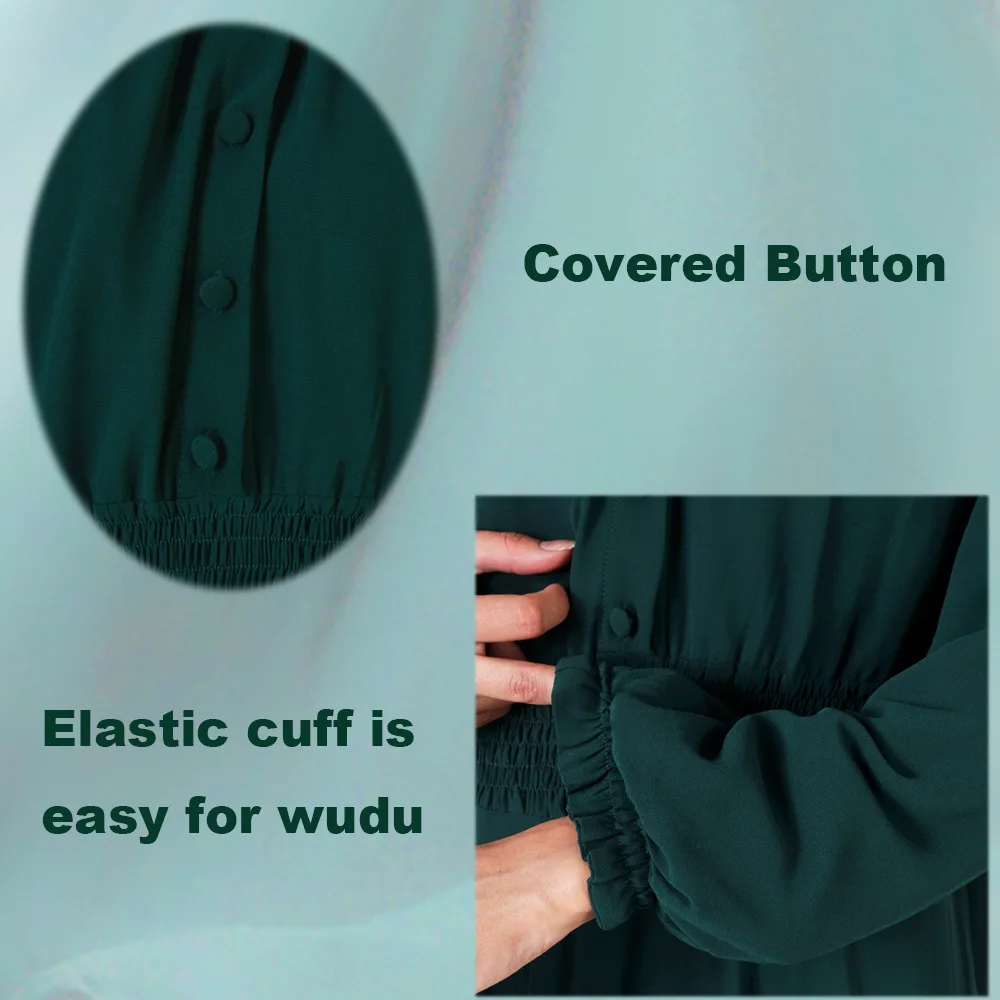 Мусульманское платье-хиджаб трапециевидной формы с эластичной талией, женское однотонное платье Абая с пуговицами размера плюс, abaya Robes, Дубай, Арабская Исламская одежда