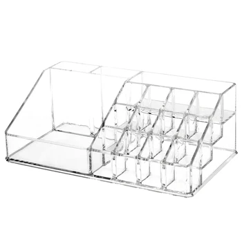 

New Clear Lipsticks Holder Box Transparent Cosmetic Storage Rack Makeup Organizer Display Case Lipstick Storage Box for Lipstick