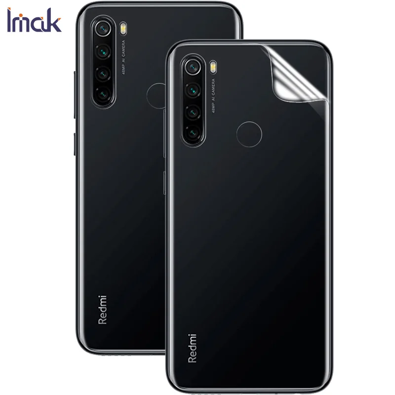 2 шт полное покрытие для Xiaomi Redmi Note8 Note 8 Pro защита экрана и задняя крышка протектор Imak Гидрогелевая защитная пленка - Цвет: 2PCS For Back
