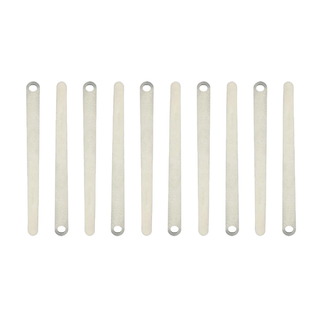 10 Pieces Metal Clarinet Leaf Springs Sax Flute Clarinet Repair Parts Silver 30x2.4mm