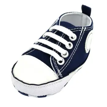 

Baby Boys Girls Canvas Toddler Sneaker Anti-Slip Walkers Candy Shoes 0-18 Months Kids High Top Sneaker