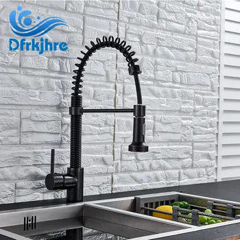 

Dfrkjhre Kitchen Faucet Sink Single Lever Pull Out Spring Spout Mixers Tap Hot And Cold Water Faucets Sink Faucet Single Handle