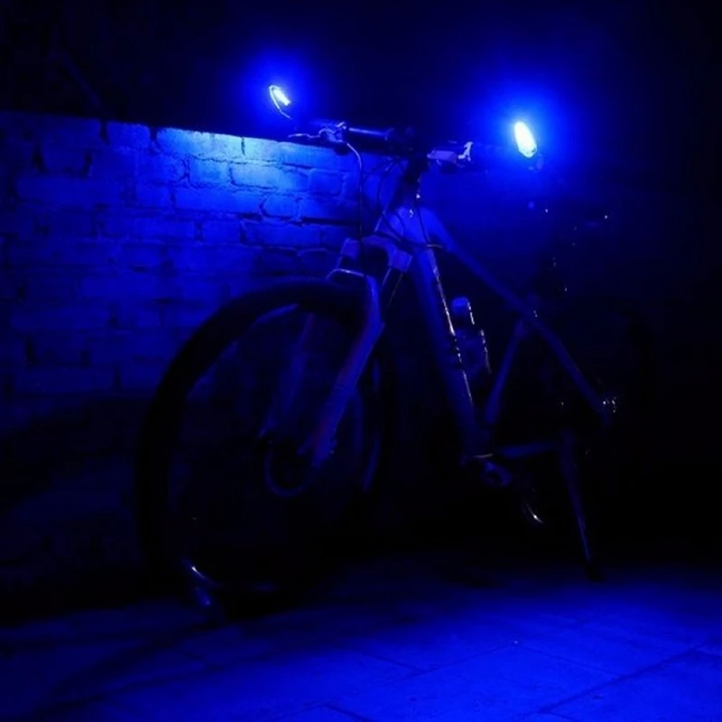 HOT-1Pair Bicycle Warning Light Anti Theft USB Charging Alarm Horn Bike Light Turn Signal ABS 360 Degree Rotatable Highlight LED