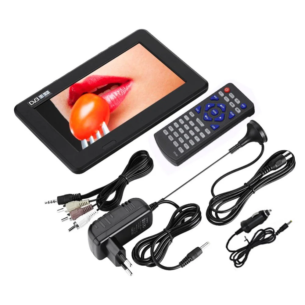 LEADSTAR 7 inch D7 DVB-T2 ATSC 16:9 HD Digital Analog Portable TV Color Television Player USB TF Card With Car charger