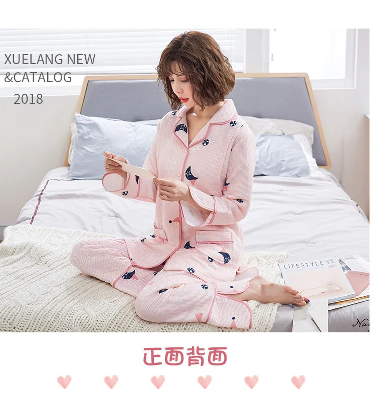 Хлопковая ночная рубашка для беременных Грудное вскармливание, пижамы, одежда для сна, для беременность теплая месяц одежда