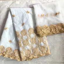 Новое поступление Африканский Базен riche getzner nouveau высокое качество морская парча ткань Французский кружевной ткани 5+ 2 ярдов/партия