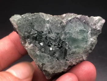 

97.6Natural crystal blue green fluorite, mineral crystal specimen original stone