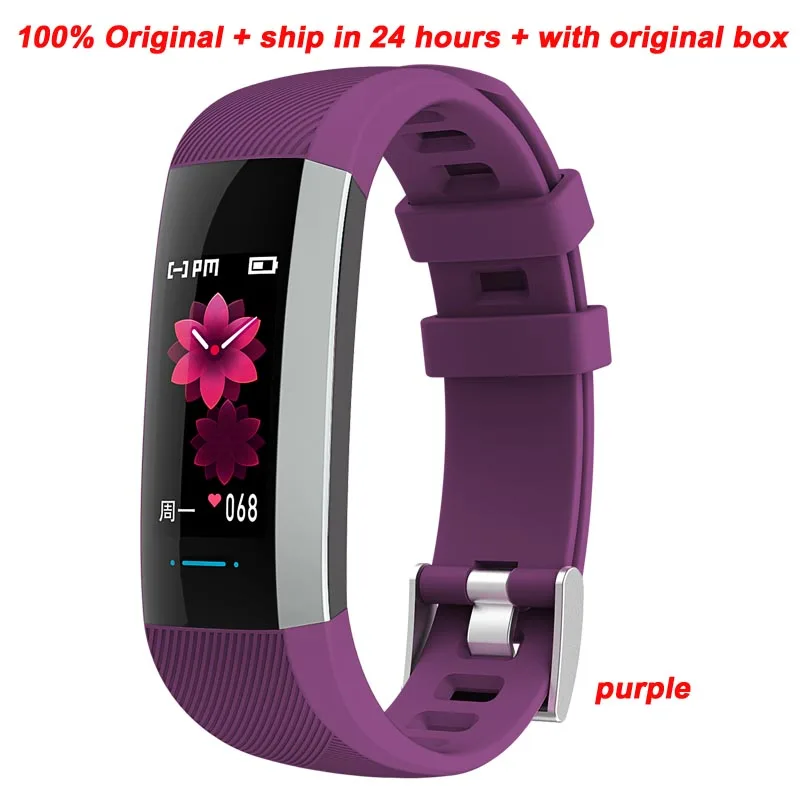 purple Смарт-браслет Greentiger M2 Pro, фитнес-трекер, монитор сердечного ритма, смарт-браслет, Bluetooth, музыкальный секундомер, браслет VS C1 E18 - Цвет: purple