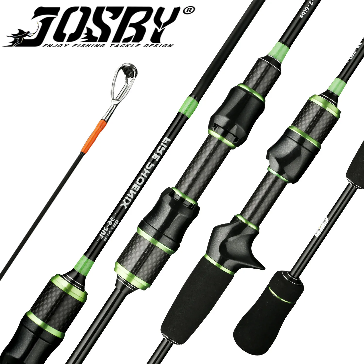 BAKAWA canne à pêche Spinning/Casting de 1.68m ou 1.8m, accessoire Portable à pointe solide en