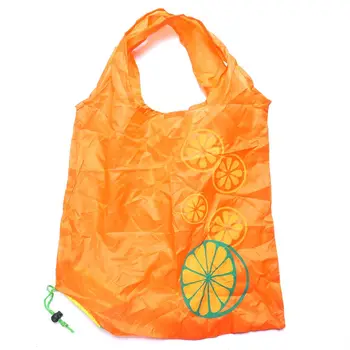 

1Pc New Outdoor Orange Waterproof Folding Shopping Bag Drawstring Storage Bag Large Capacity Polyester Storag Bag Reusable Bag