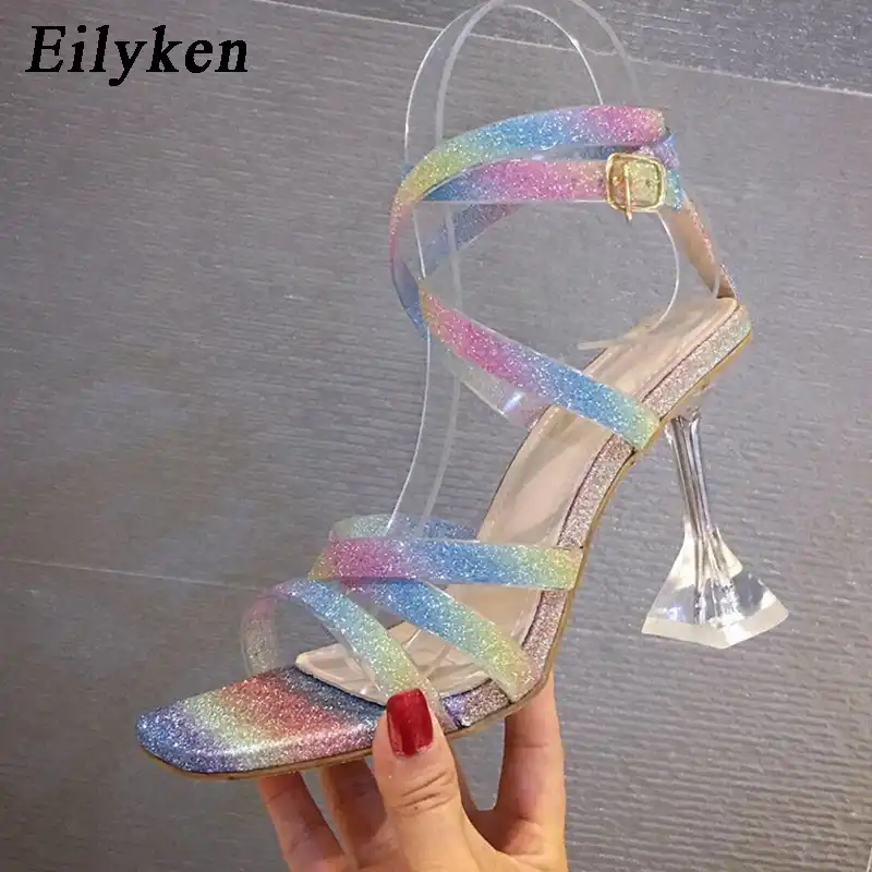 neon perspex heels