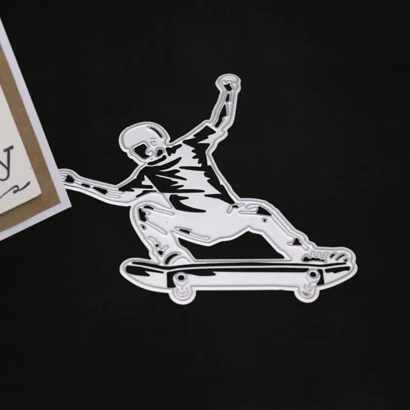 

Skateboarding Boy Metal Cutting Dies Stencil DIY Scrapbooking Album Stamp Paper Card Embossing Decor Craft