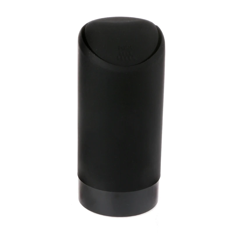 Silicone Car Trash Bin Rolling Cover Garbage Cup Auto Dust Rubbish Box Organizer LX9C - Название цвета: Черный