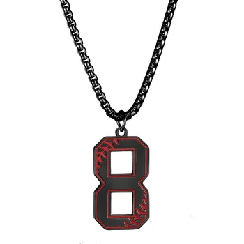 

Fashion Outdoor Baseball Necklace Number 1-9 Boys Fashion Accessories Titanium Steel Pendant