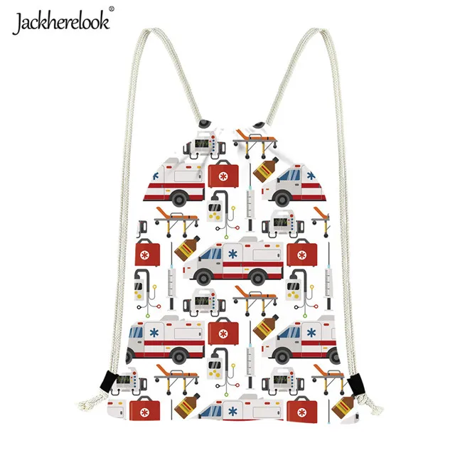 HMF516Z3 Jackherelook, милые женские сумки на шнурке с изображением медсестры медведя, красочный рюкзак для путешествий, мягкий рюкзак, Mochila, спортивная сумка для бега, велоспорта - Цвет: HMF516Z3