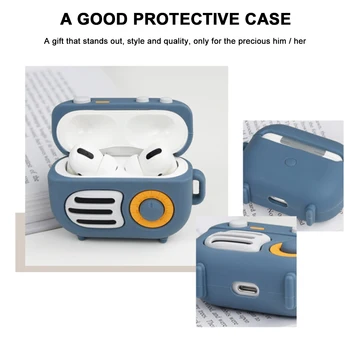 

Silicone Earphones Case For AirPods Pro Earbuds Cute Protective Cover Silicone Case With Clasp Fast Scratch Complete Coverage