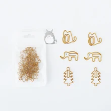 

Elephant Chinchilla Modeling Paper Clip Gold Bookmark Decoration Office Supplies Student Paper Clips Decorative Cute Paper Clips