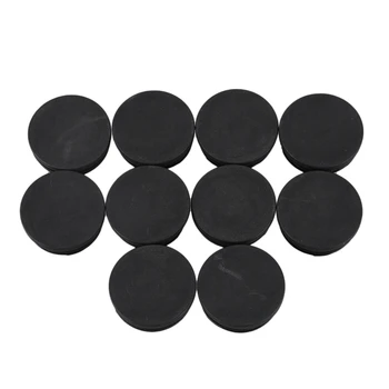 

10 x Black Plastic 38mm Dia Round Tubing Tube Insert Caps Covers