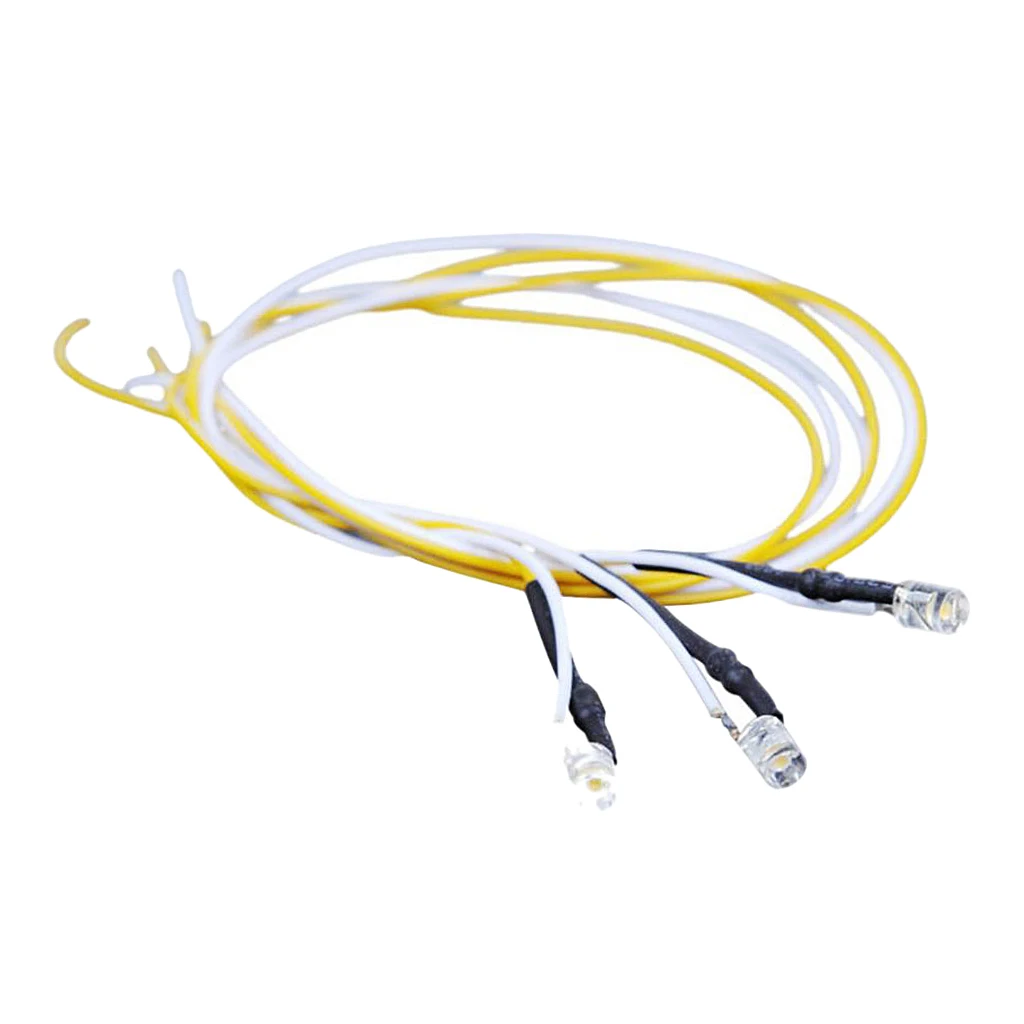 5x LED Light Cable Wire Cool Lighting for 1/35 Scale Sand Table Layout Scene
