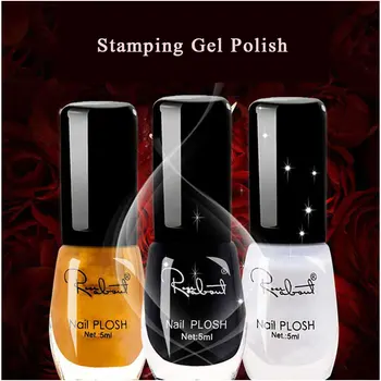 

Lghzlink Black White Nail Stamping Polish Lacquer Gold Silver Nail Art Plate Template Stamp Oil White Night Stamping Series