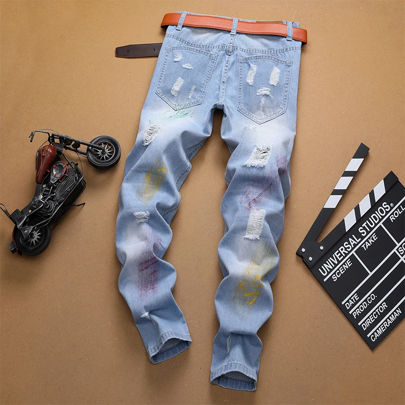 Mid Fake Designer Clothes Special Jeans 