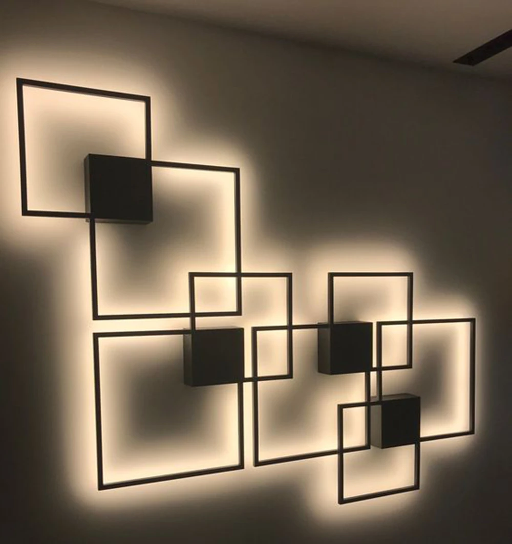Lâmpada de Parede Cozinha Minimalista Sala Estar Luminárias Superfície Montado tv Fundo Decoração Iluminação Led Luminária Luz 6 Cozinha minimalista lâmpada de parede sala estar
