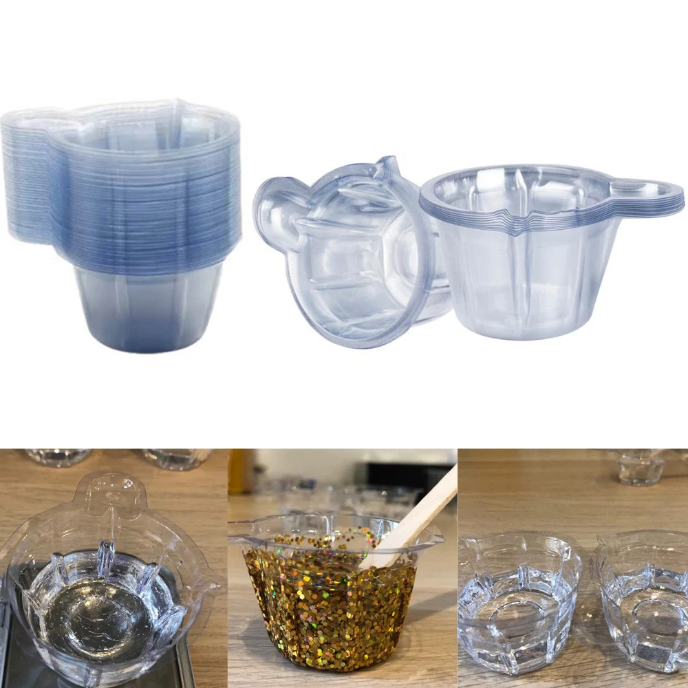 Distributeur de gobelets jetables en plastique de 40ML, 50 à 150 pièces, outil de moule en résine de Silicone pour bricolage, résine époxy, artisanat, outils de fabrication de bijoux