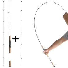 UL или L спиннинговая Удочка 1,8 м 0,8-5 г 2-6 г вес приманки сверхлегкие Углеродные Удочки 2-8 фунтов Вес линии ультра легкий Сверхбыстрый бас-Полюс