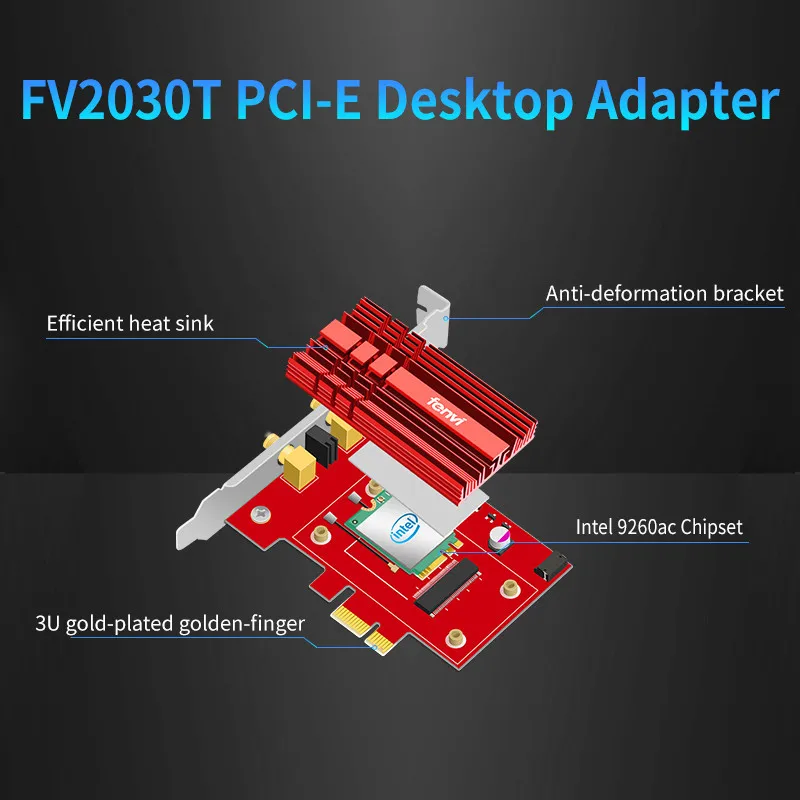 Сетевая карта PCI E Wireless AC 9260 9260NGW 2030 Мбит/с 802.11ac Bluetooth 5 0 PCIE 1X Wifi адаптер для Windows