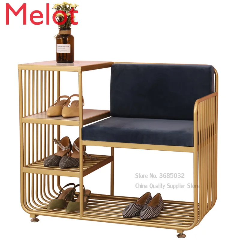 

80cm Creative Shoe Bench with 4 Layer Shoe Rack Backrest Chairs Combination Seatable Shoe Cabinet Storage Stool