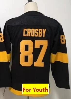 Все Прошитые Молодежные Детские трикотажные изделия Sidney Crosby Patric Hornqvist Evgeni Malkin Kris Letang Matt Murray Phil Kessel - Цвет: Коричневый