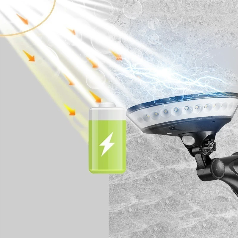 COCOZ Интеллектуальный вращающийся Солнечный настенный светильник индукционный садовый свет солнечный светильник 360 градусов настенный светильник