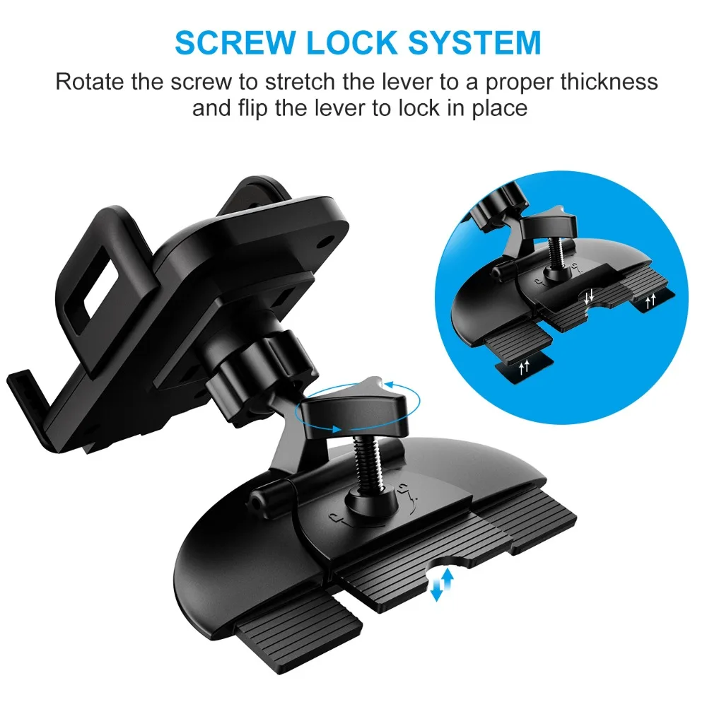 Original MPOW Universal Smartphone CD Slot Car Mount Phone Stand Holder Cradles with Three Side Grips For iPhone XSX876 (3)