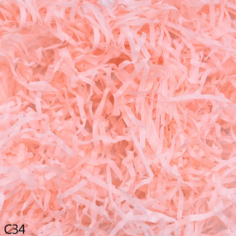 C34 50/100 г/пакет бумажная рафия нарезанная бумага конфетти Сделай Сам Подарочная коробка наполнитель материал Рождество Свадьба дом украшенная упаковка подарок - Цвет: C34