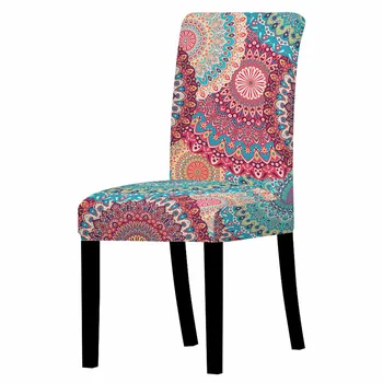 Bohemian Print Chair Cover For Dining Chairs 3 Chair And Sofa Covers