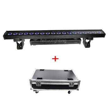 

E-8/lot+fly case Outdoor ip65 18x18w led battery wireless wall washer light rgbwa+uv 6 in 1 building stage water running light