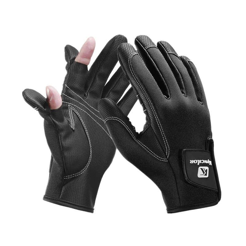 

Autumn Winter Mutifunctional Warm Fishing Gloves 3 Fingers Outdoor Thermal Fleece Anti-Slip Durable Full Finger Fishing Gloves